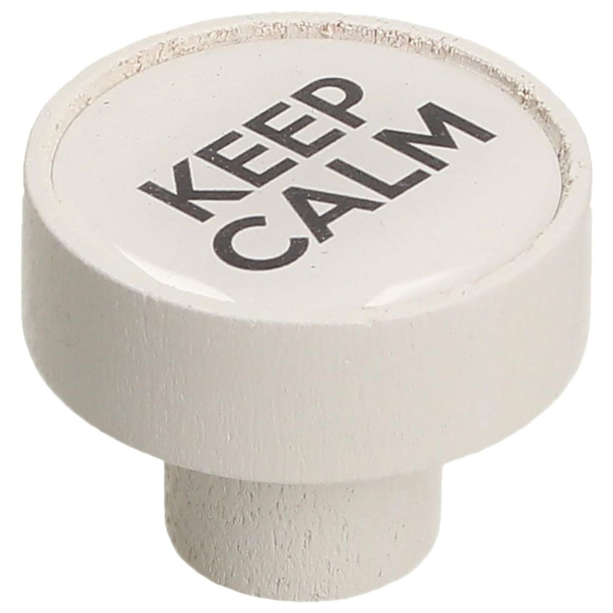 FIXSER - Jalador de Perilla Haya Blanco Keep Calm GD08 36 mm