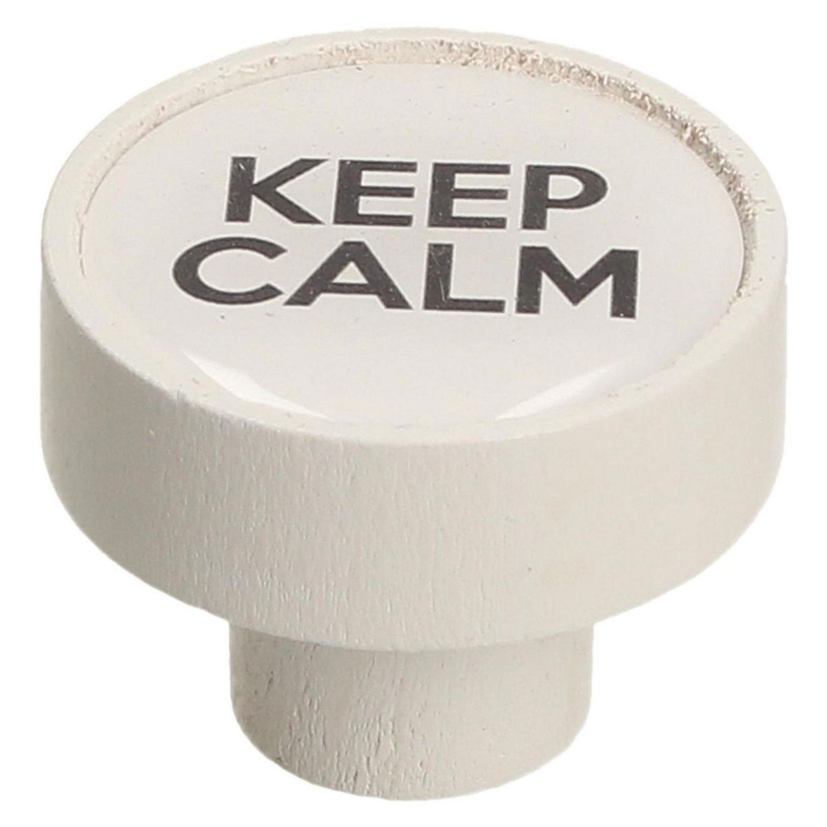 FIXSER - Jalador de Perilla Haya Blanco Keep Calm GD08 36 mm