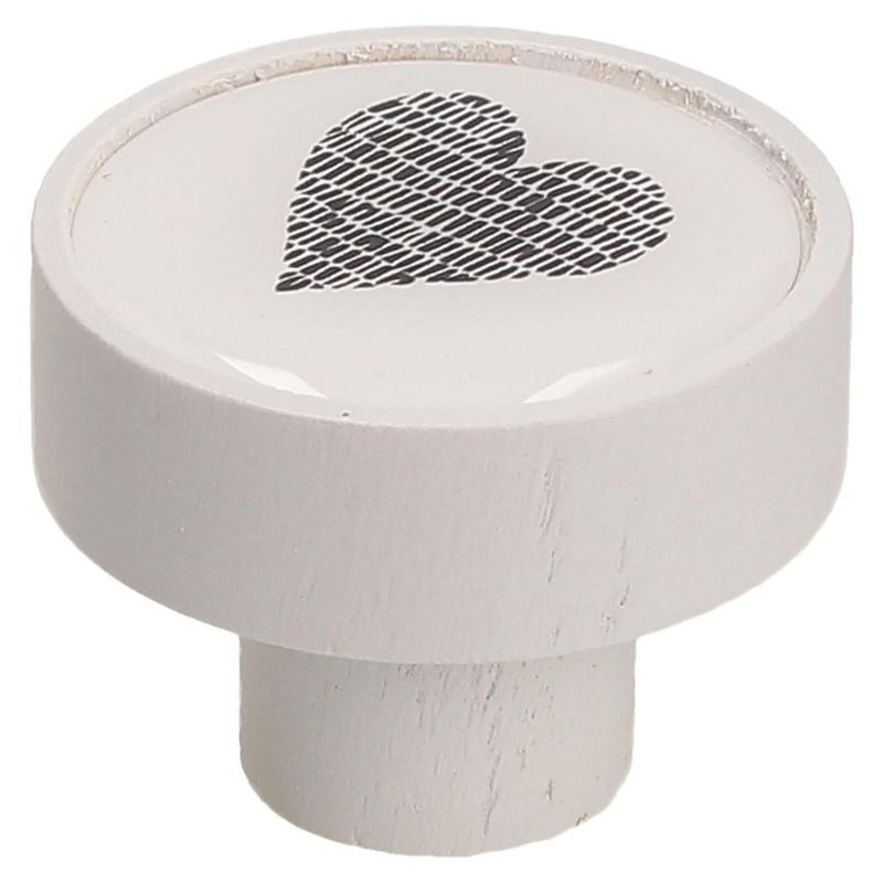 FIXSER - Jalador de Perilla Haya Blanco Corazón GD08 36 mm
