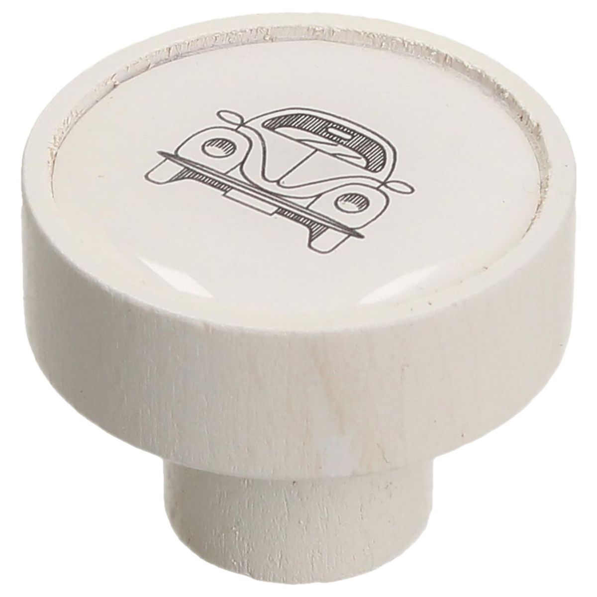 FIXSER - Jalador de Perilla Haya Blanco Escarabajo GD08 36 mm