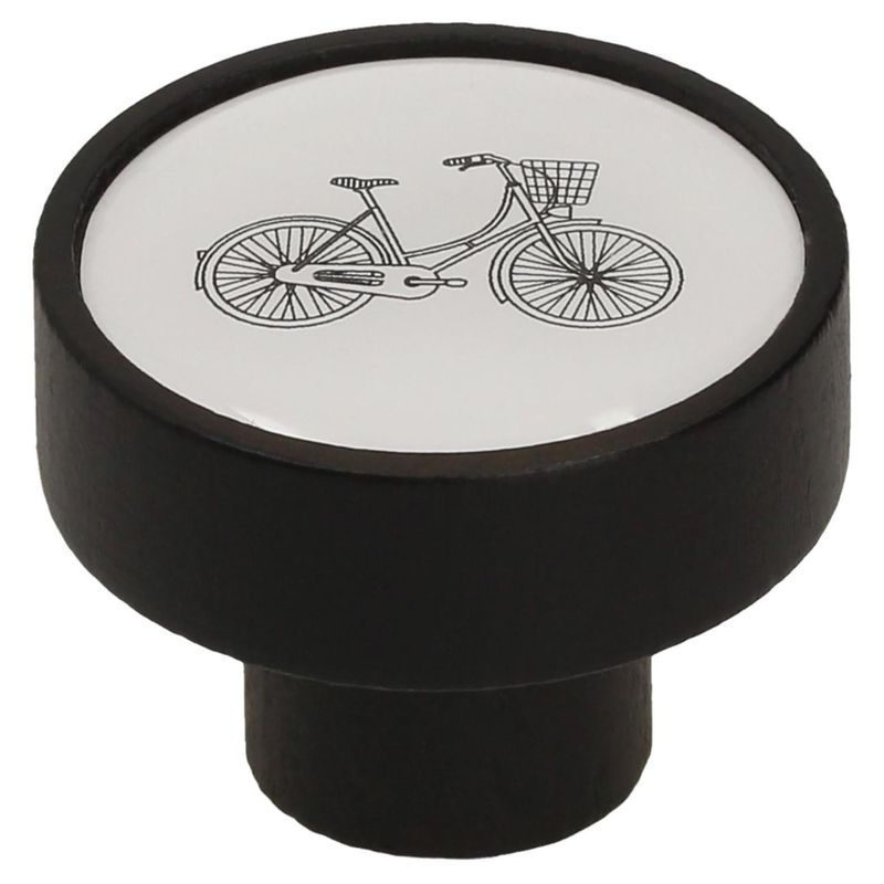 FIXSER - Jalador de Perilla Haya Negro Bicicleta GD08 36 mm