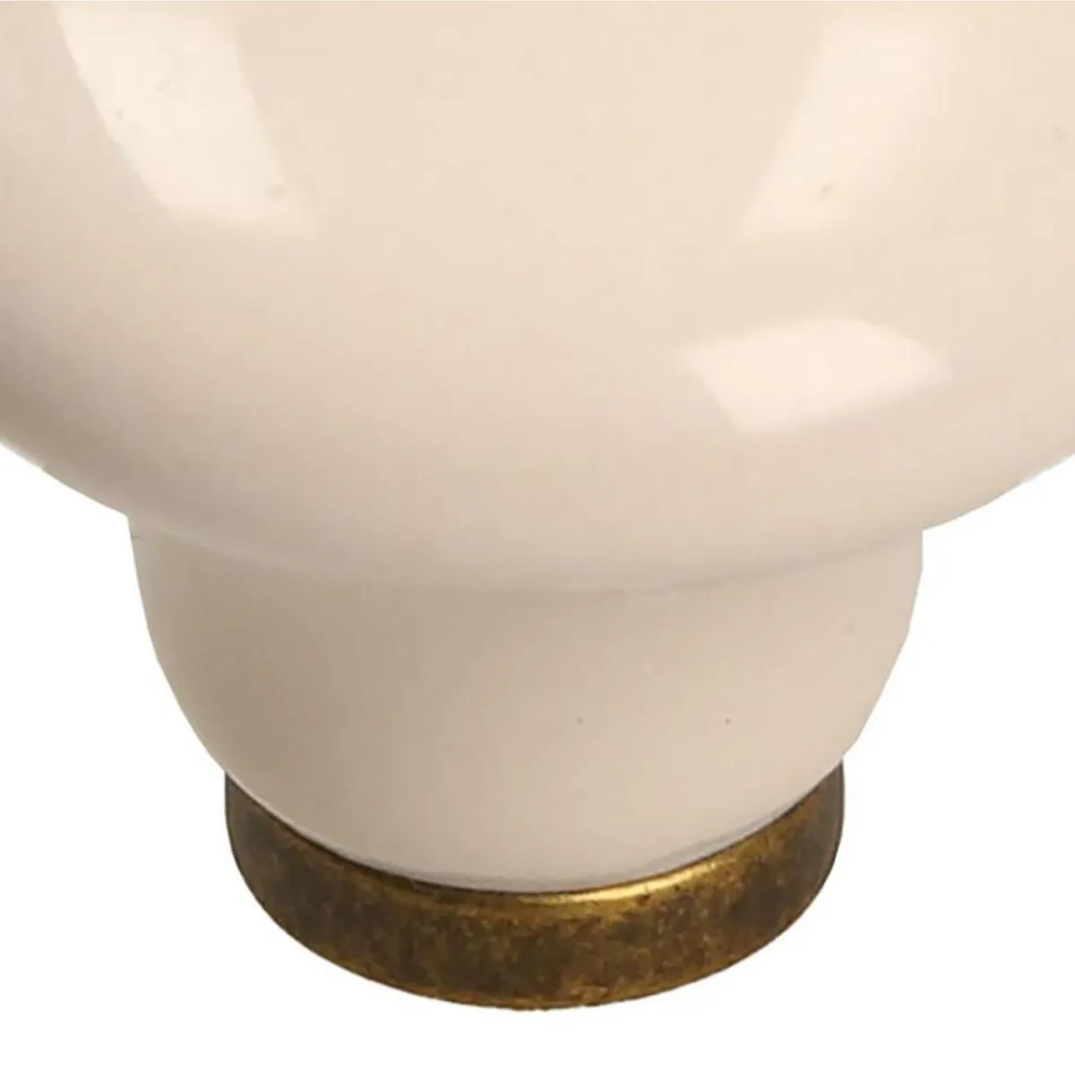 FIXSER - Jalador de Perilla Porcelana Beige Cuero Viejo 38 mm