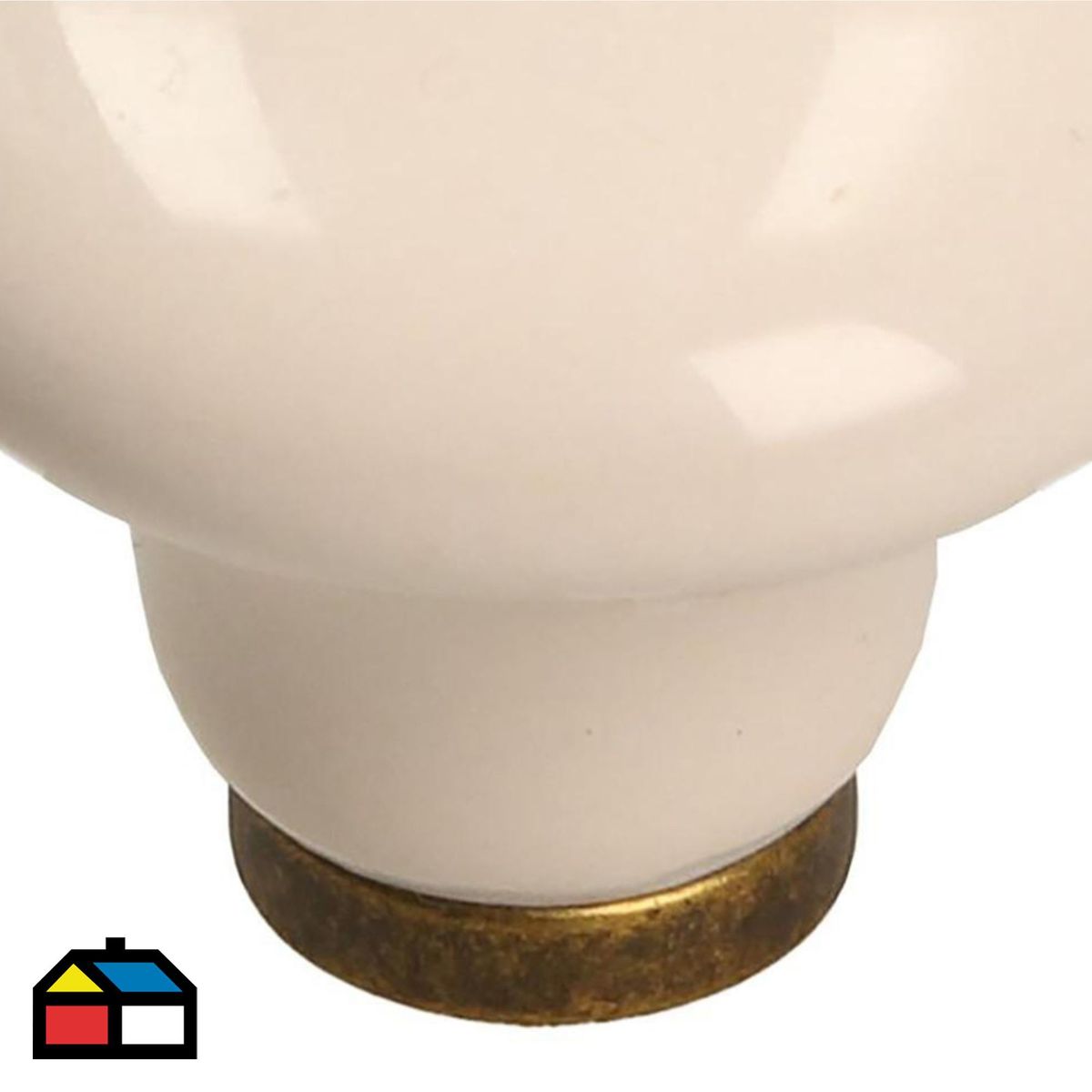 FIXSER - Jalador de Perilla Porcelana Beige Cuero Viejo 38 mm
