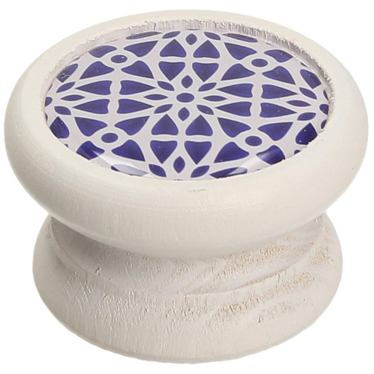 FIXSER - Jalador de Perilla Haya Blanco Azul Claro GD07 40 mm