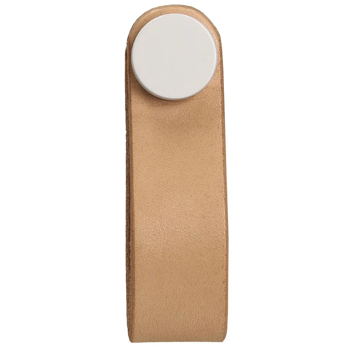 FIXSER - Jalador de Perilla Piel Beige Botón Negro GL24