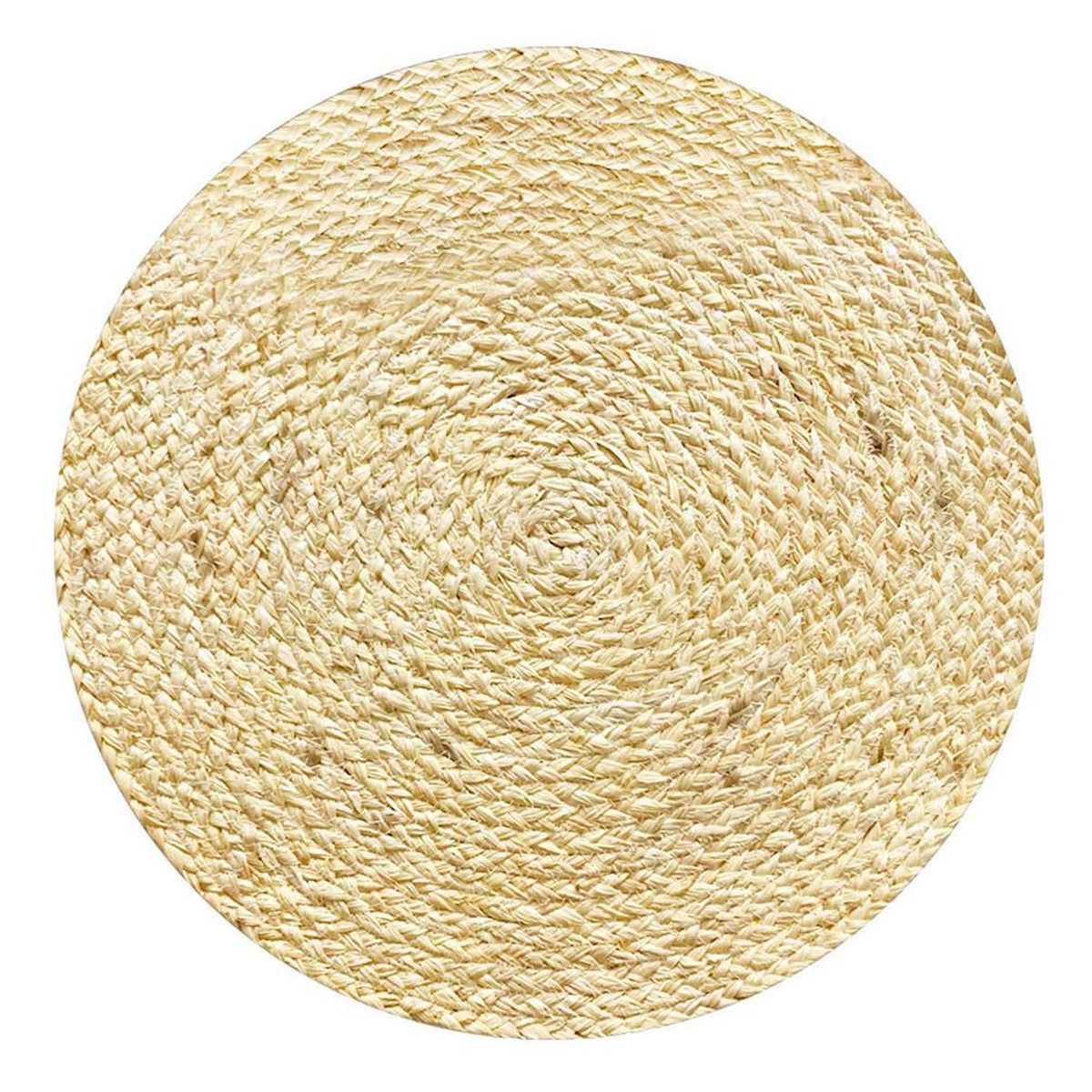 JUST HOME COLLECTION - Individual Fibra Redondo Natural/Blanco