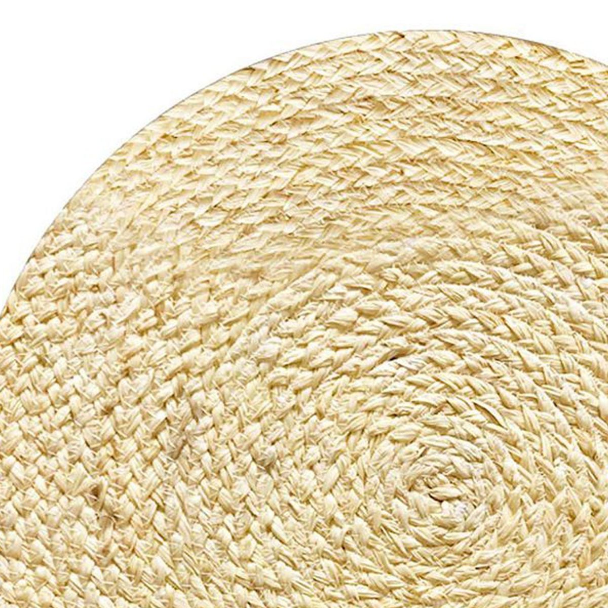 JUST HOME COLLECTION - Individual Fibra Redondo Natural/Blanco