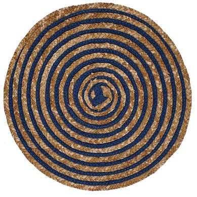 Individual Redondo C�rculo Natural/Negro