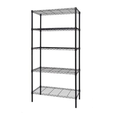 Estante de Metal 5 Niveles 90X35X180cm Negro 50 kg
