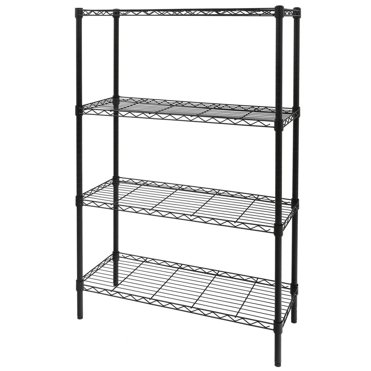 JUST HOME COLLECTION - Estante Metal 4 Niveles 137x90x35cm Negro 50 kg