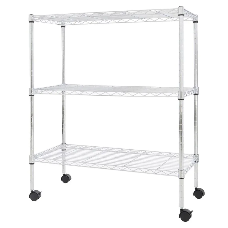 Estante Metal con ruedas 3 Niveles 95x75x35cm 30 kg Gris | Sodimac Perú