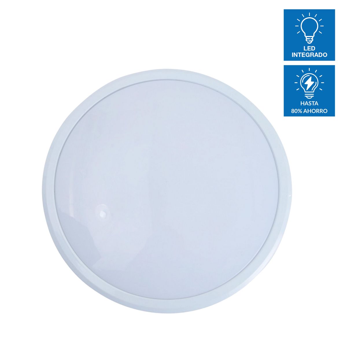 JUST HOME COLLECTION - Plafón LED Integrado Circular IP44 Luz Cálida