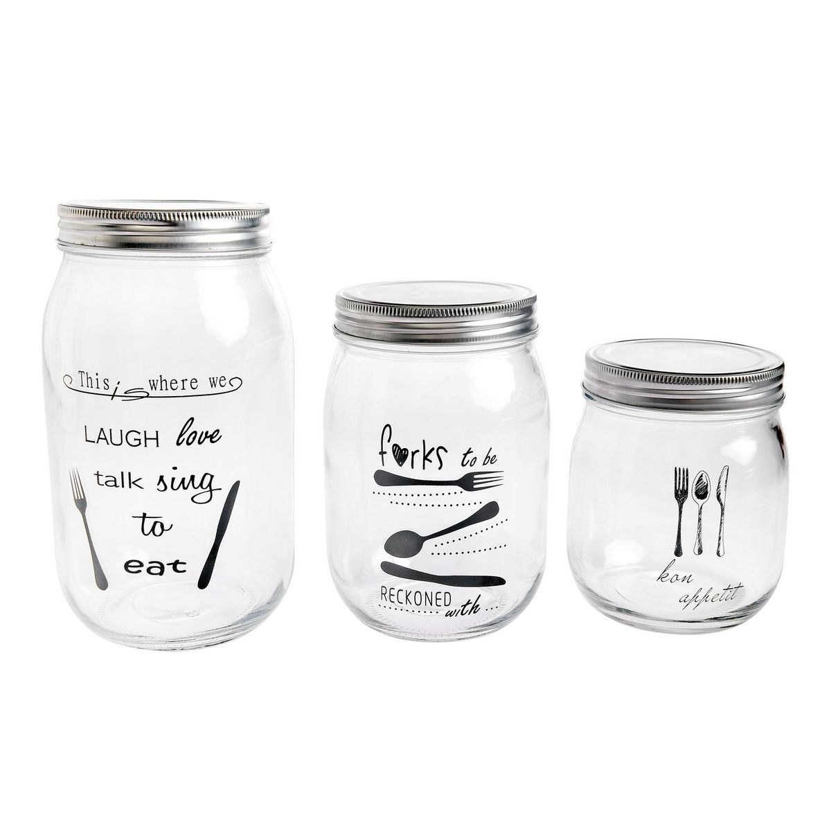 JUST HOME COLLECTION - Frasco De Vidrio Letras 1400Ml