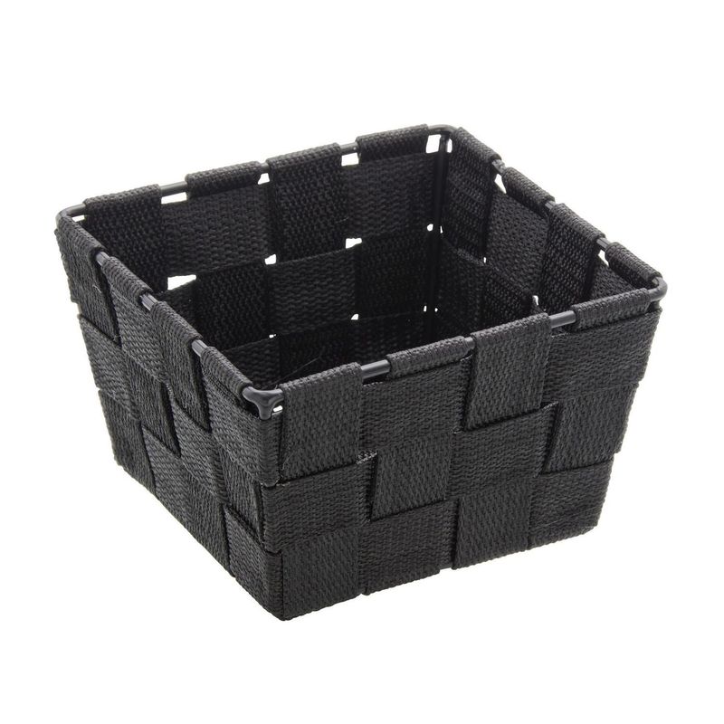 WENKO - Cesta Tejida Negro 14x14x9cm