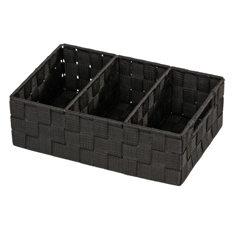 WENKO - Caja 3 Divisones 21X32X10 Negro