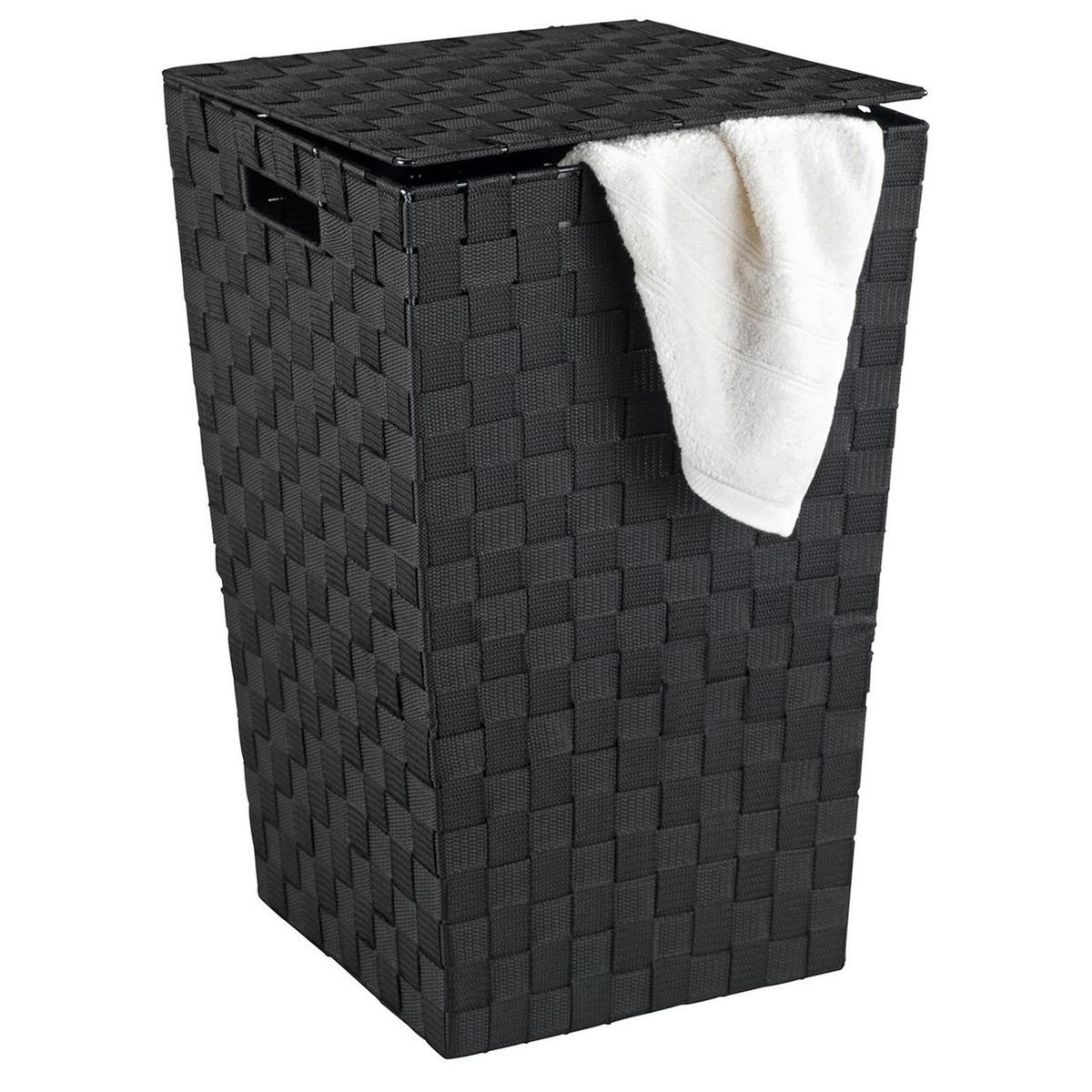 WENKO - Cesto de Ropa Negro 33X33X53CM