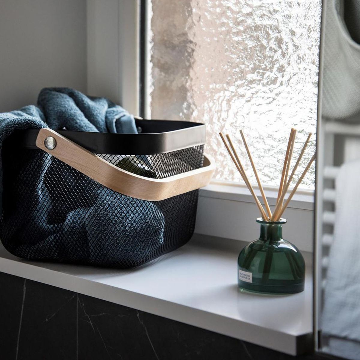 WENKO - Cesta Met con Manilla Bambú