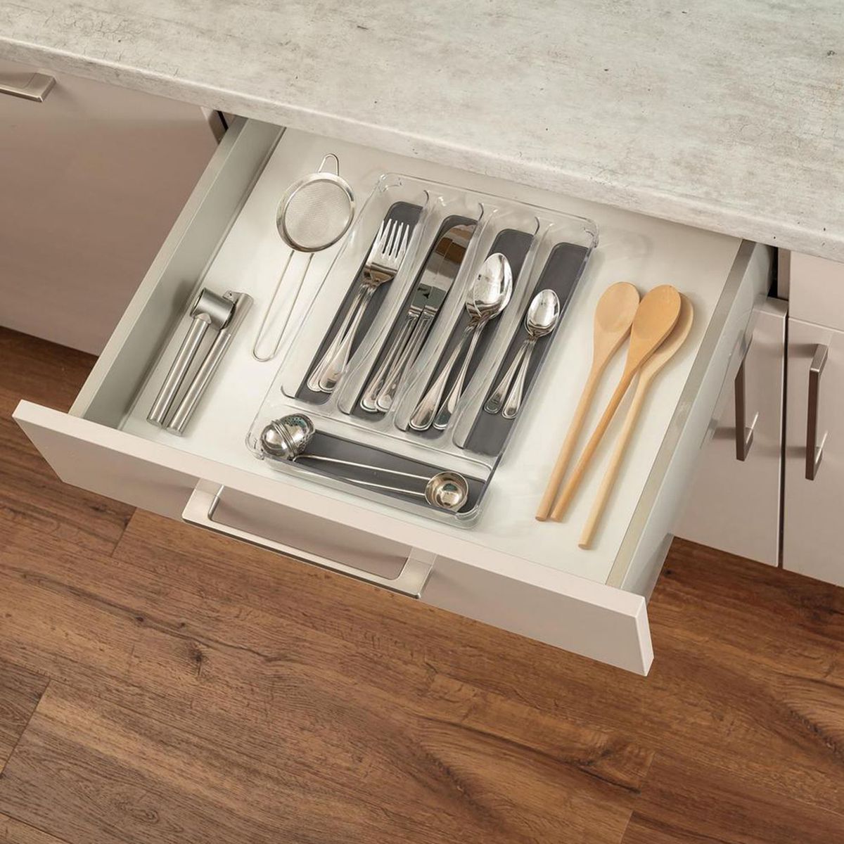 Porta Cubiertos Organizador de Cocina Cajón 32.5x23x4.5cm, marca WENKO - Foto 2