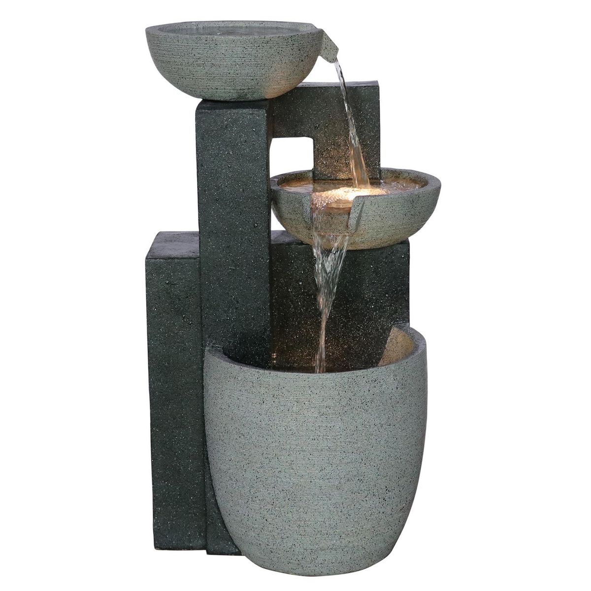 JUST HOME COLLECTION - Fuente de Agua Marbella Piedra Polvo, Resina 42x75.5x43.5cm