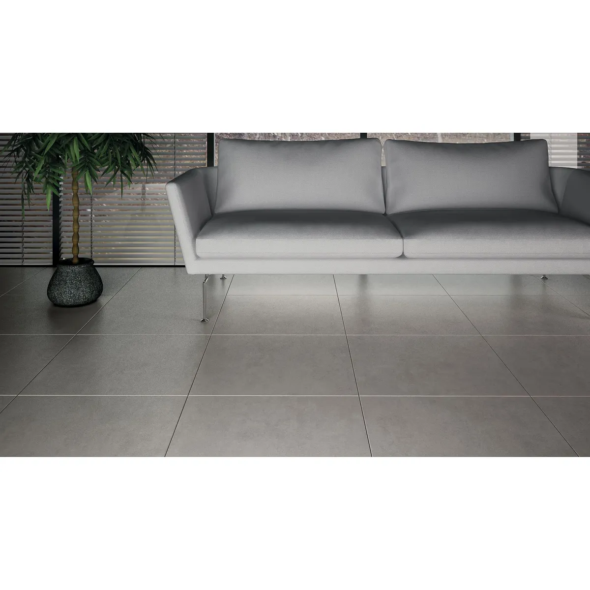 HOLZTEK - Cerámica Gris Cementicio 62X62cm 2.32m2 Elemento Cinza Plus