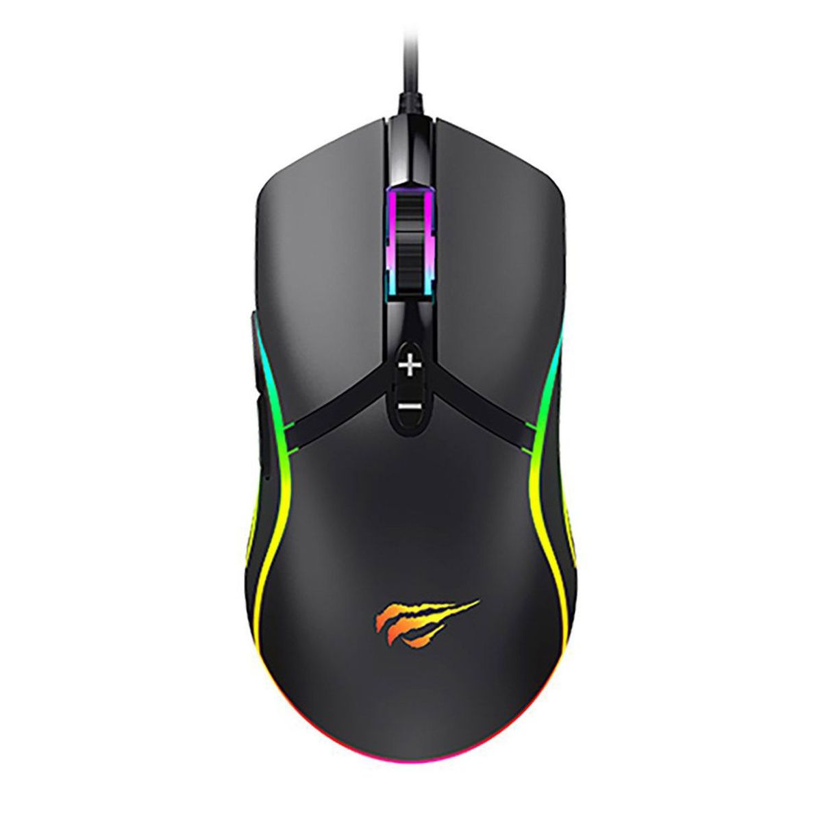 HAVIT - Mouse Gaming Eléctrico 7 Botones Havit Negro
