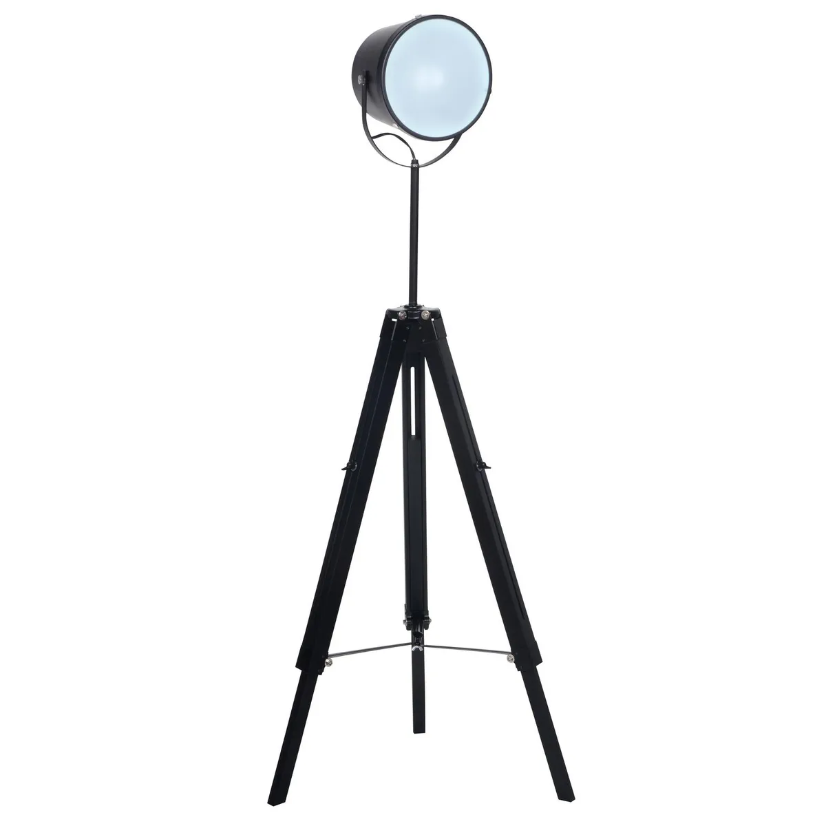 JUST HOME COLLECTION - Lámpara de Pie Foco Negro E27 30W