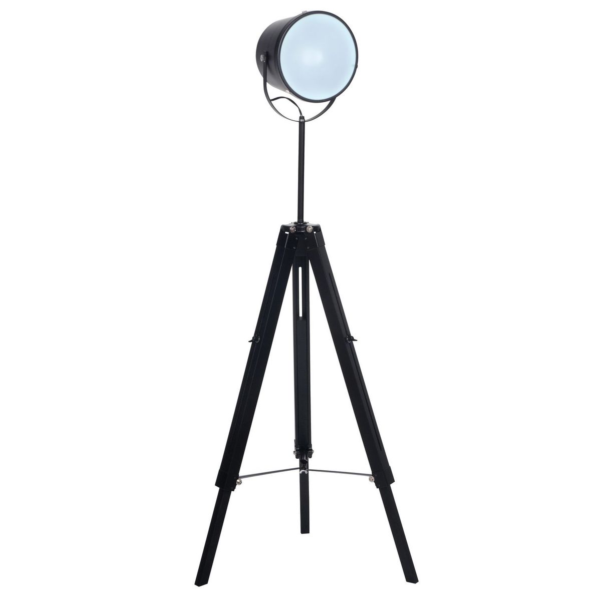 JUST HOME COLLECTION - Lámpara de Pie Foco Negro E27 30W