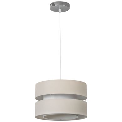 Lmpara Colgante Tela Beige 1L E27