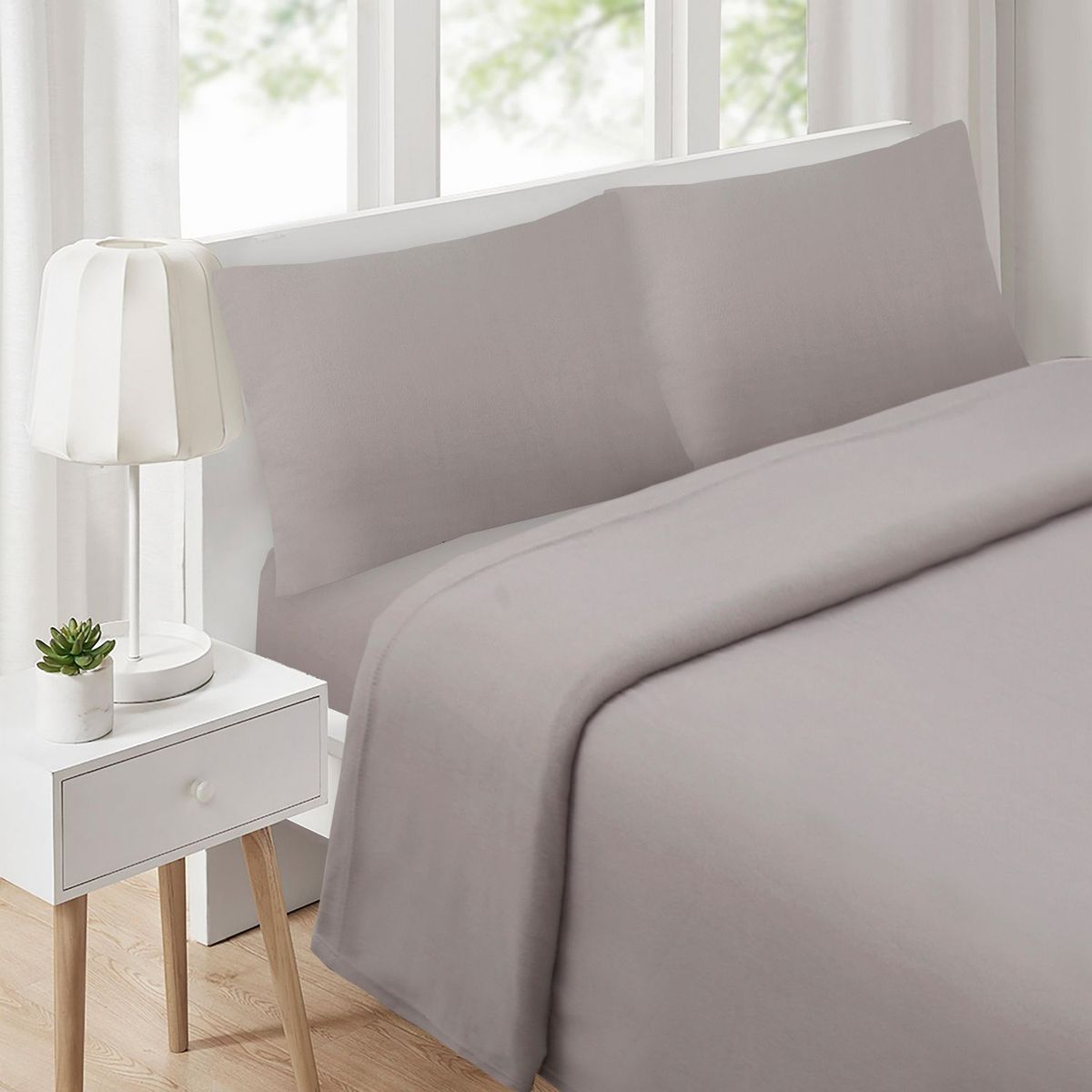 HOMY - Sábana Polar Taupe 1.5plz