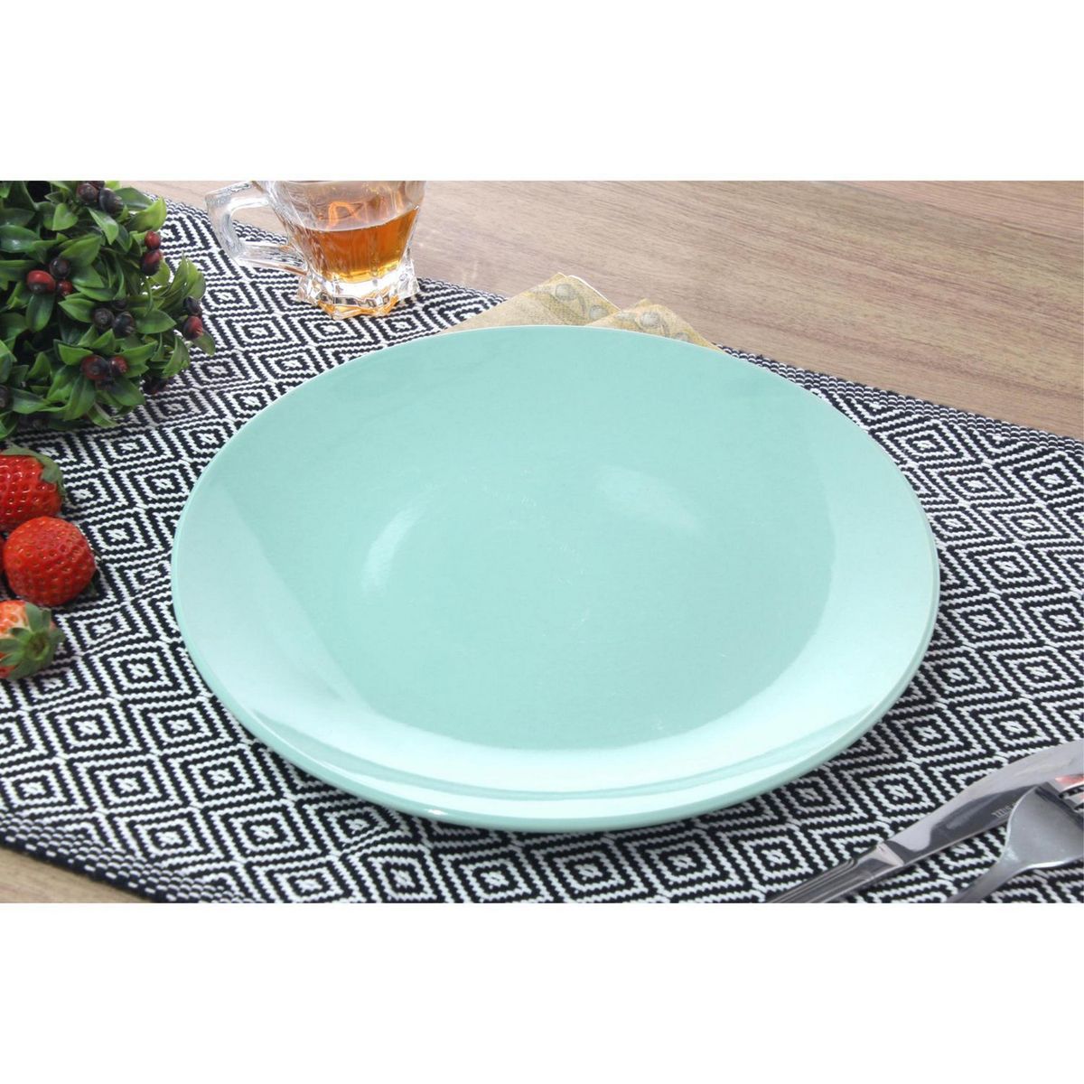 JUST HOME COLLECTION - Plato de Porcelanto 27Cm Verde