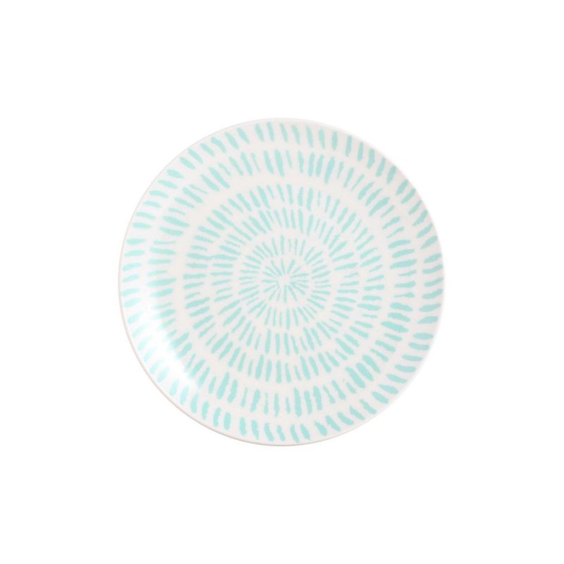 JUST HOME COLLECTION - Plato 19 cm Diseño Verde/Blanco