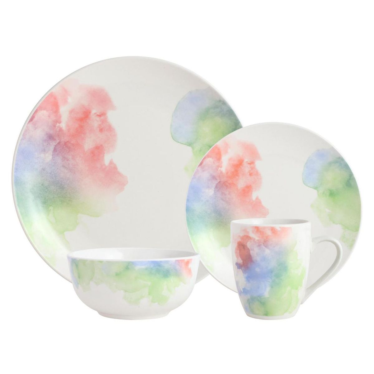 JUST HOME COLLECTION - Juego de vajillas Porcelana Nube 16 Piezas