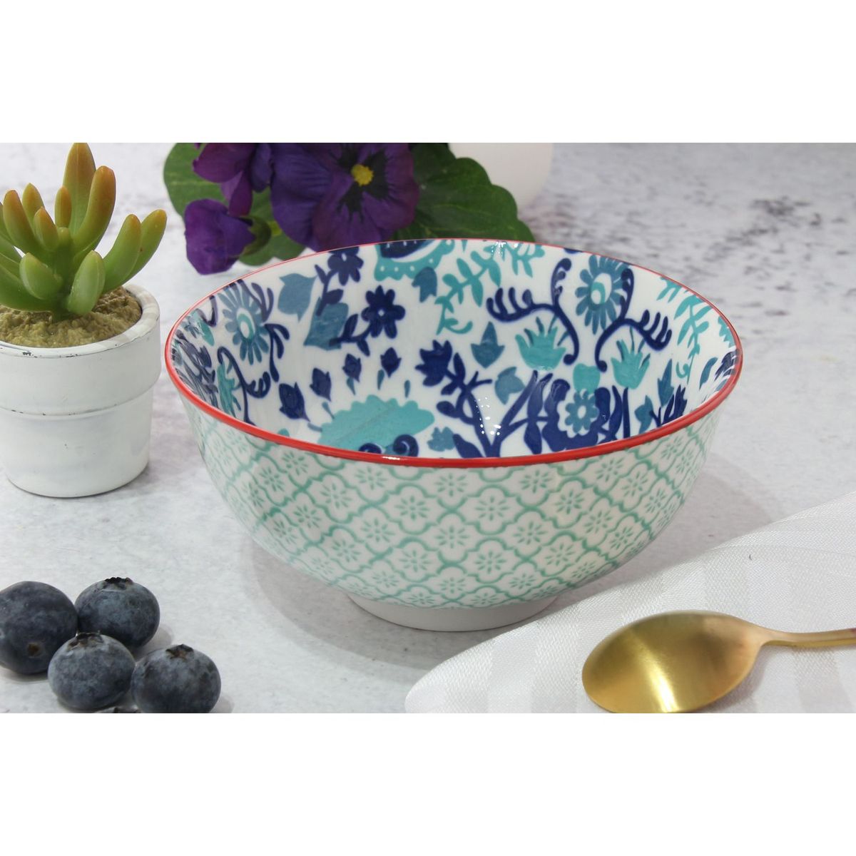 JUST HOME COLLECTION - Bowl Diseño Hojas 12x5.5cm