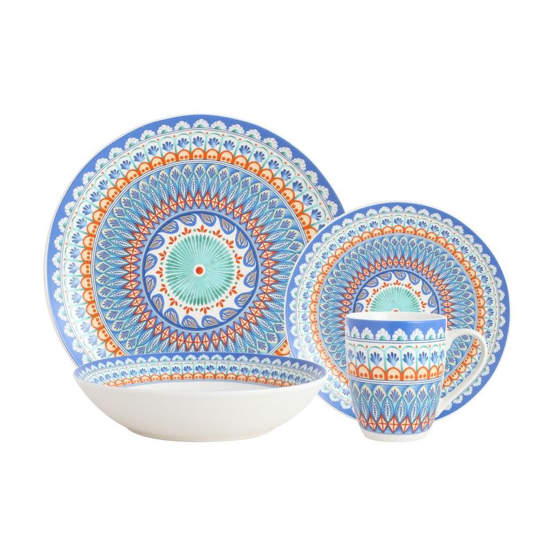 JUST HOME COLLECTION - Juego de vajillas Porcelana Pallet Surtido 16 Piezas