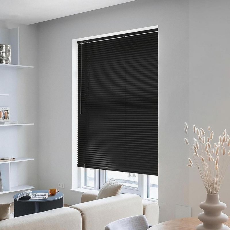 JUST HOME COLLECTION - Persiana Horizontal De PVC 160x165cm Negro