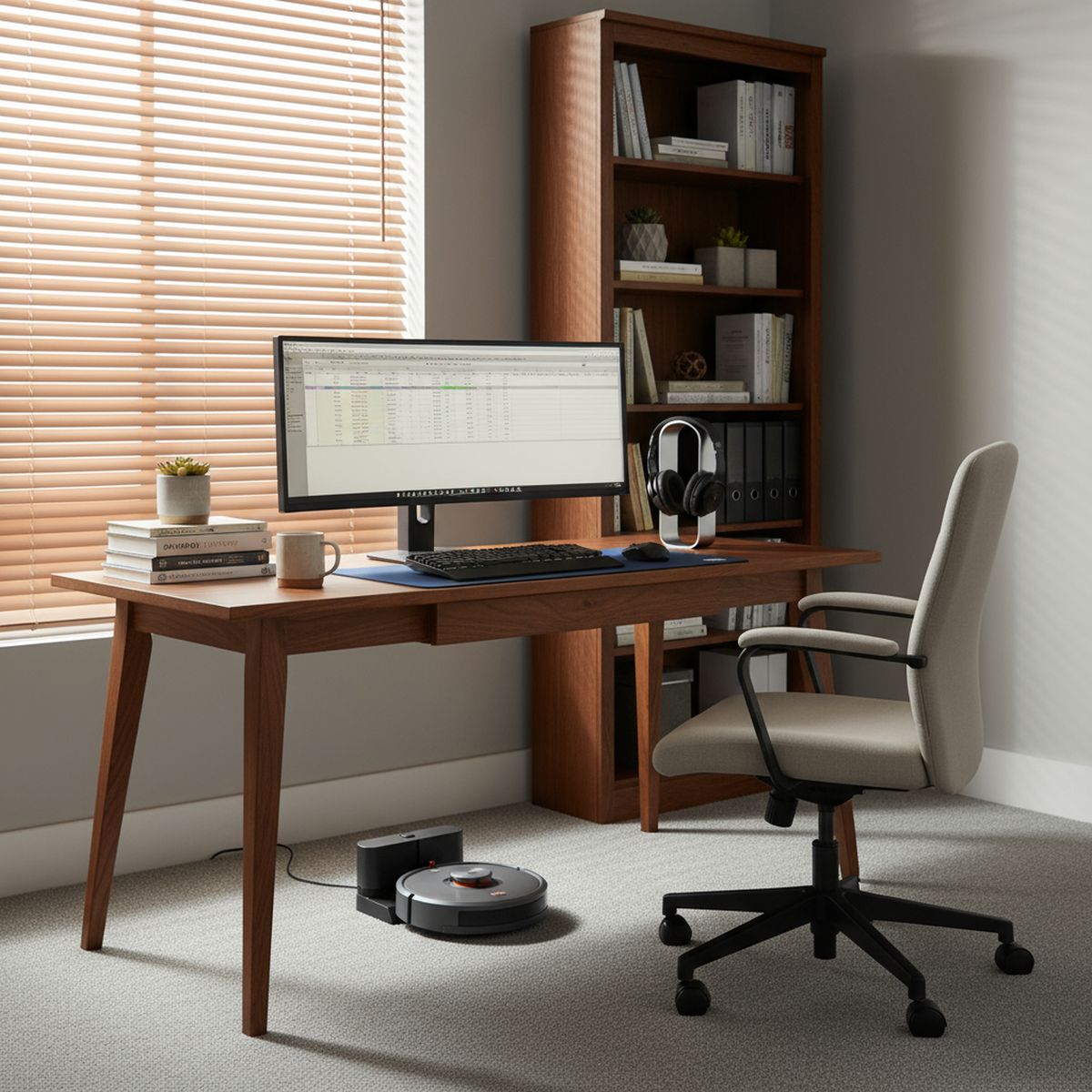 JUST HOME COLLECTION - Persiana Horizontal De PVC 140x165cm Taupe