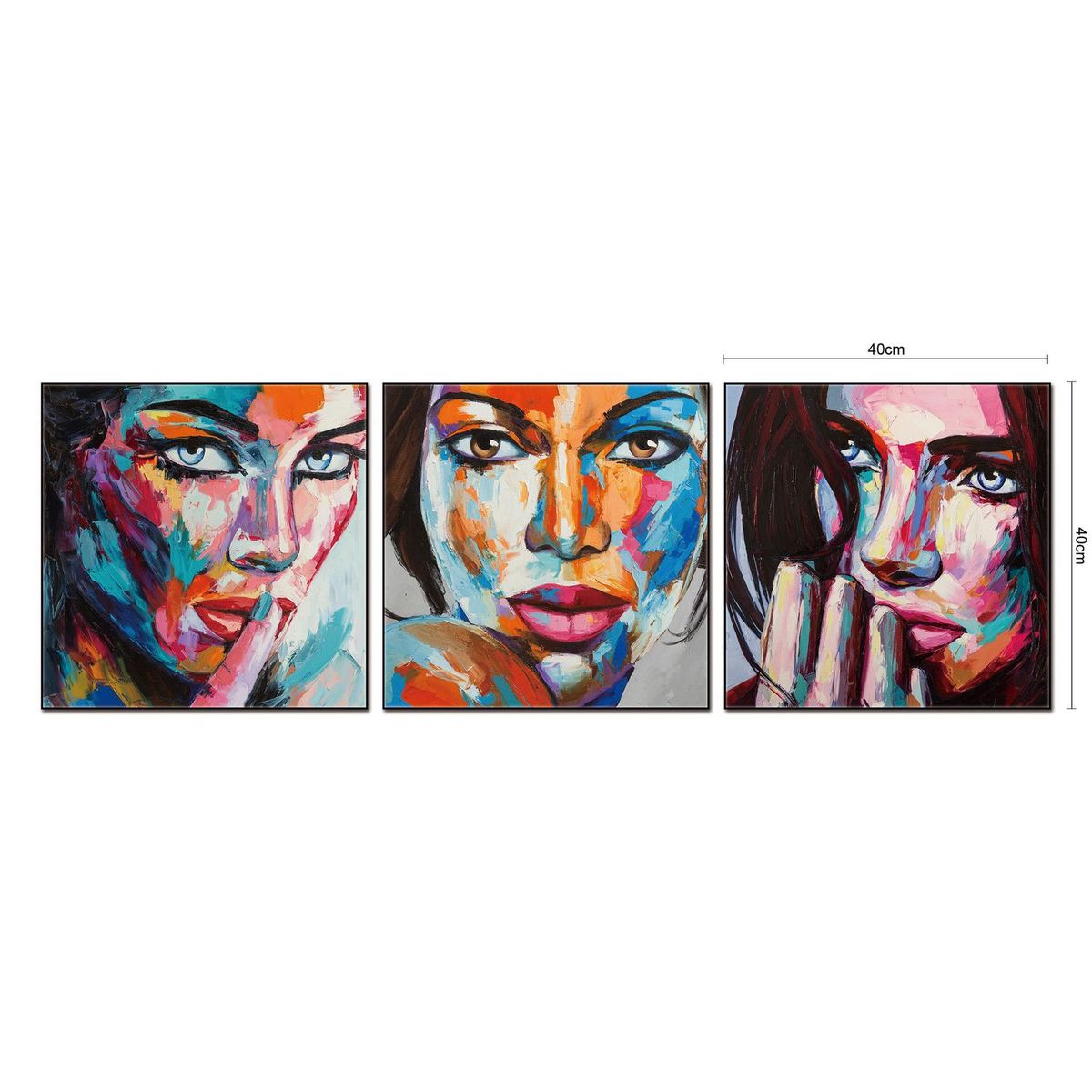 HOMY - Set 3 Cuadros Acrílico2 40x40cm