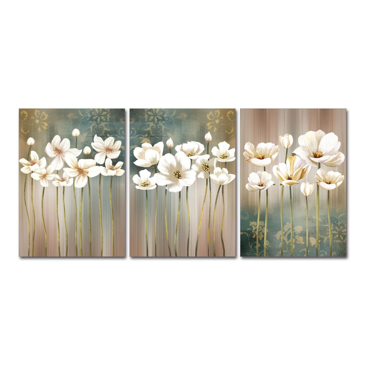 HOMY - Cuadro Set3 Canv Acrilicoflor 50X70Cm