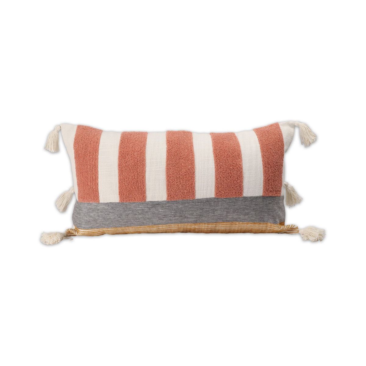 HOMY - Cojín Tejido Ponpon 35x65cm