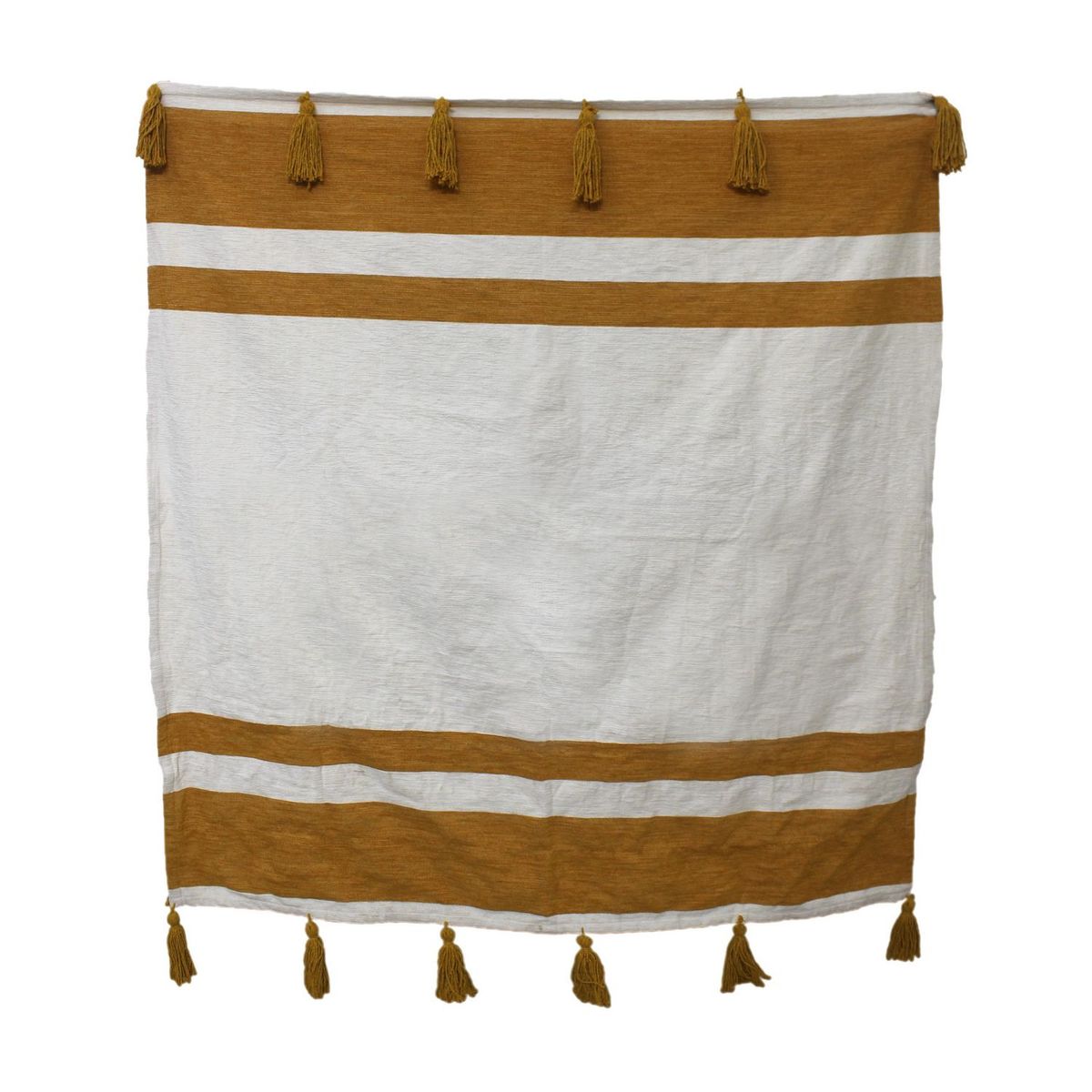 HOMY - Manta Líneas Mostaza 130x150cm