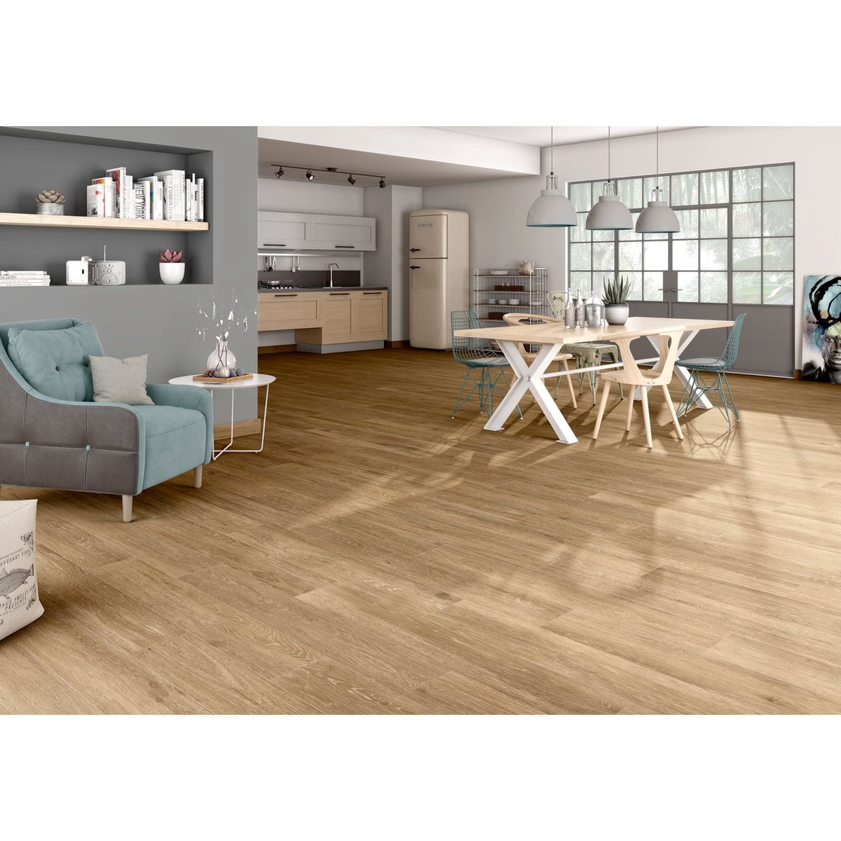 PAMESA - Porcelanato Marrón Maderado 20x120cm 1.68m2