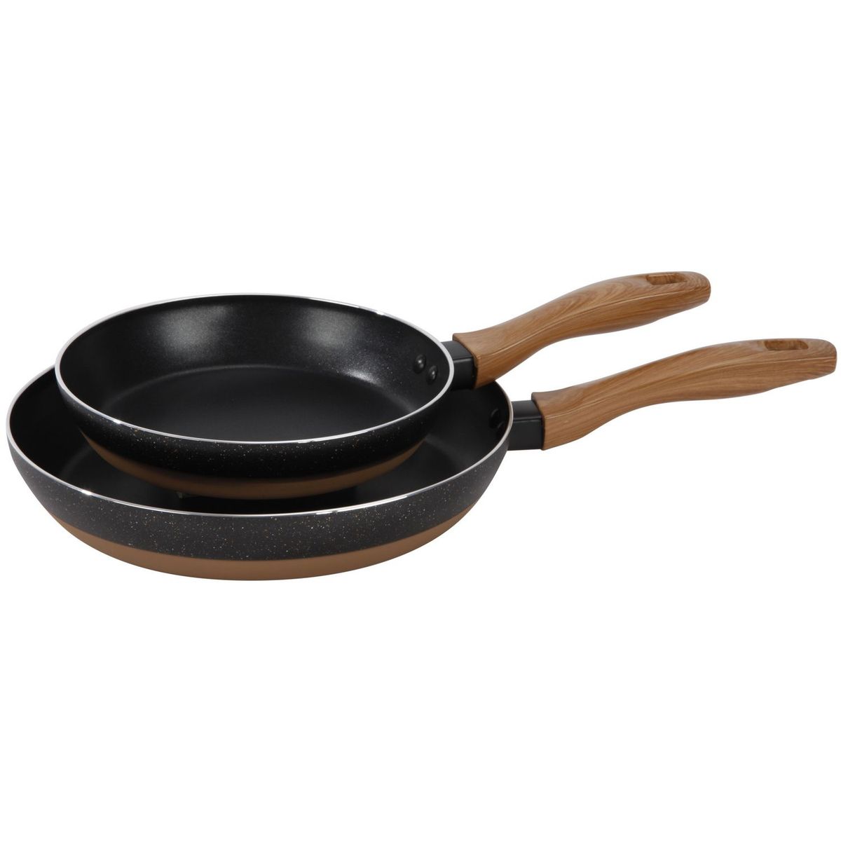 JUST HOME COLLECTION - Sartén 2 Piezas Antiadherente Mango de Madera