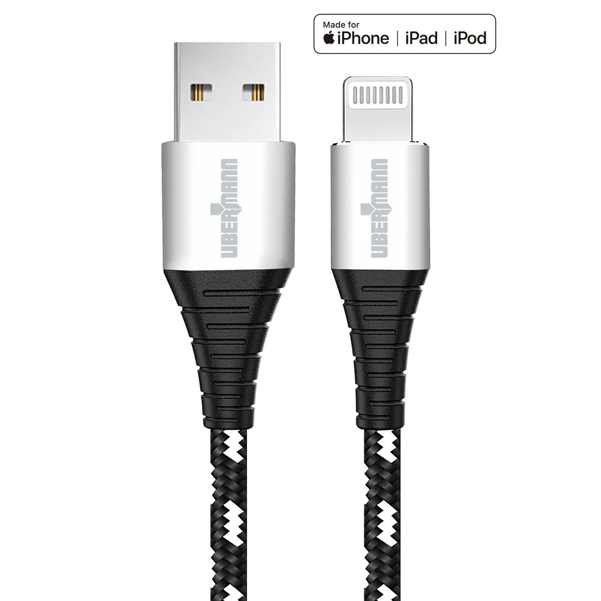 UBERMANN - Cable USB a Lightning 2 Metros Kevlar