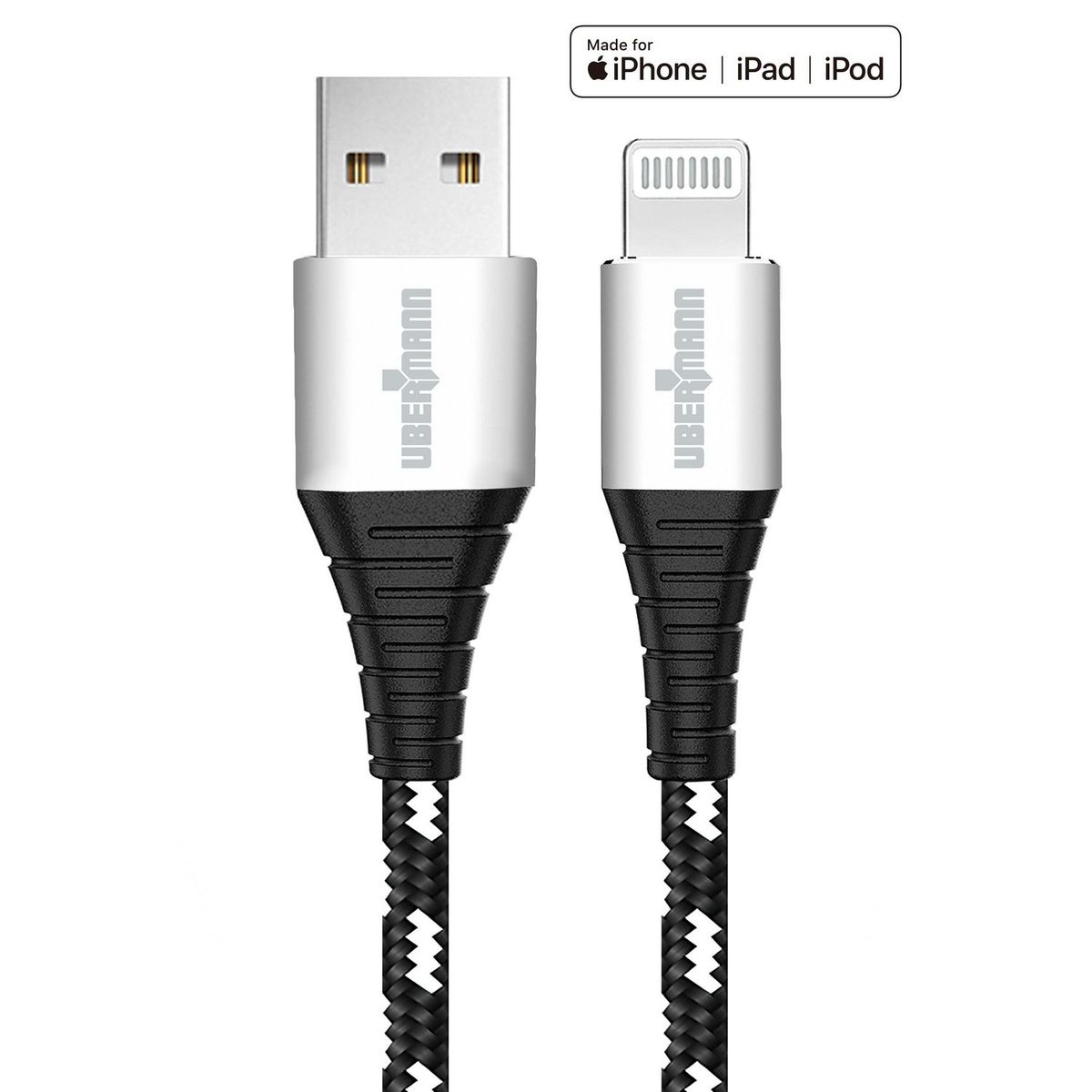 UBERMANN - Cable USB a Lightning 2 Metros Kevlar