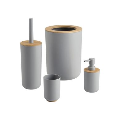 Set 4 Accesorios de Bao Mix Gris