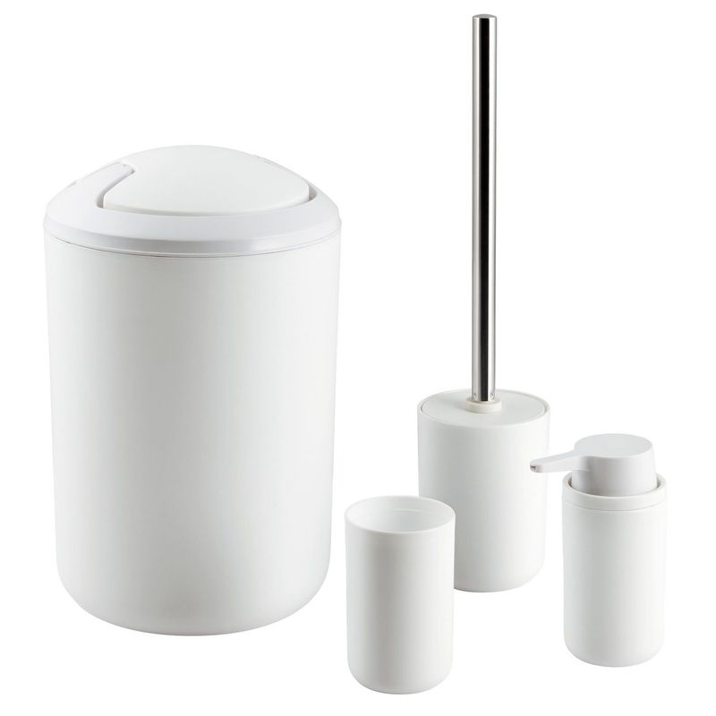JUST HOME COLLECTION - Set 4 Accesorios de Baño Mix Blanco