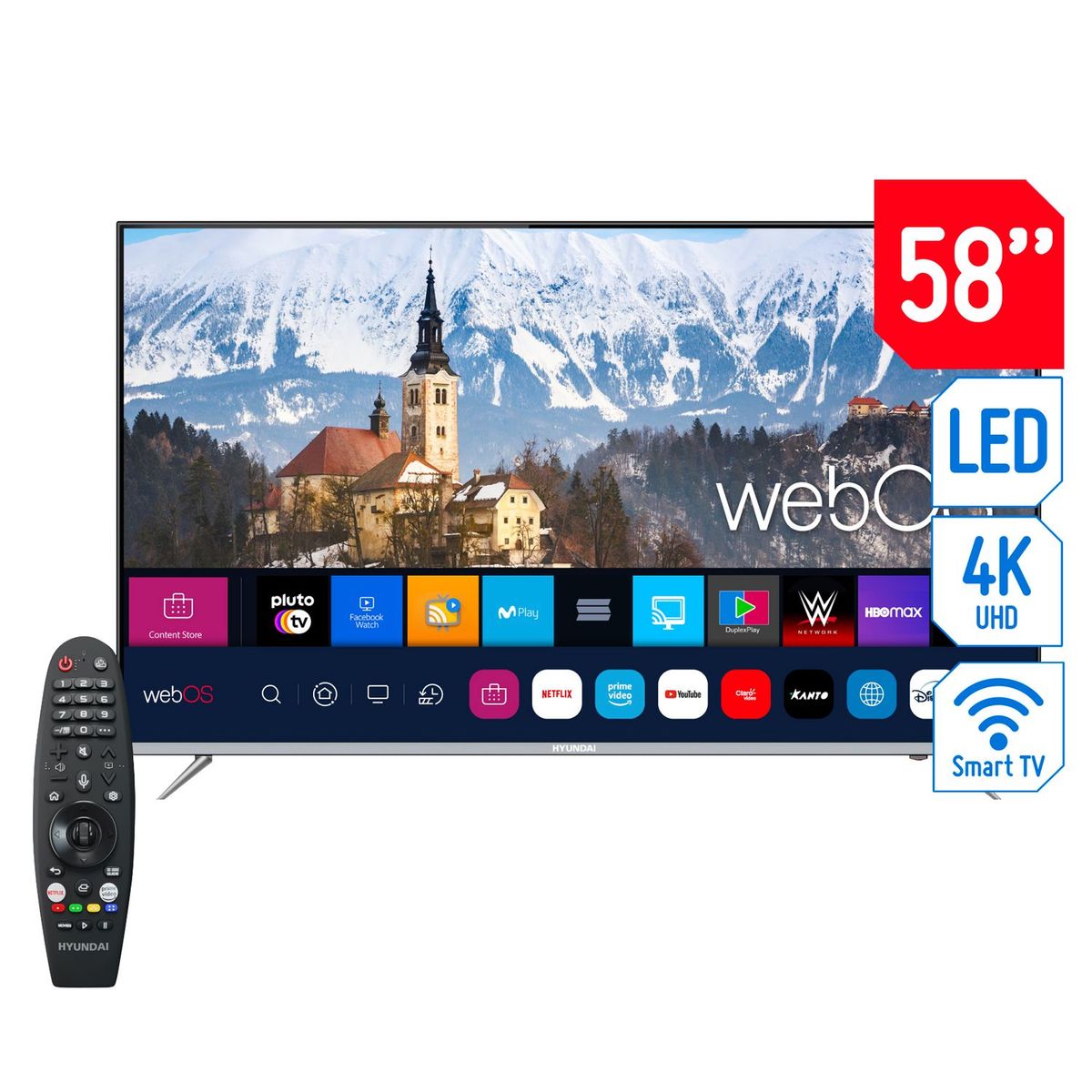 HYUNDAI - Televisor Hyundai Smart UHD 4K 58" HYLED5808W4KM (2022)