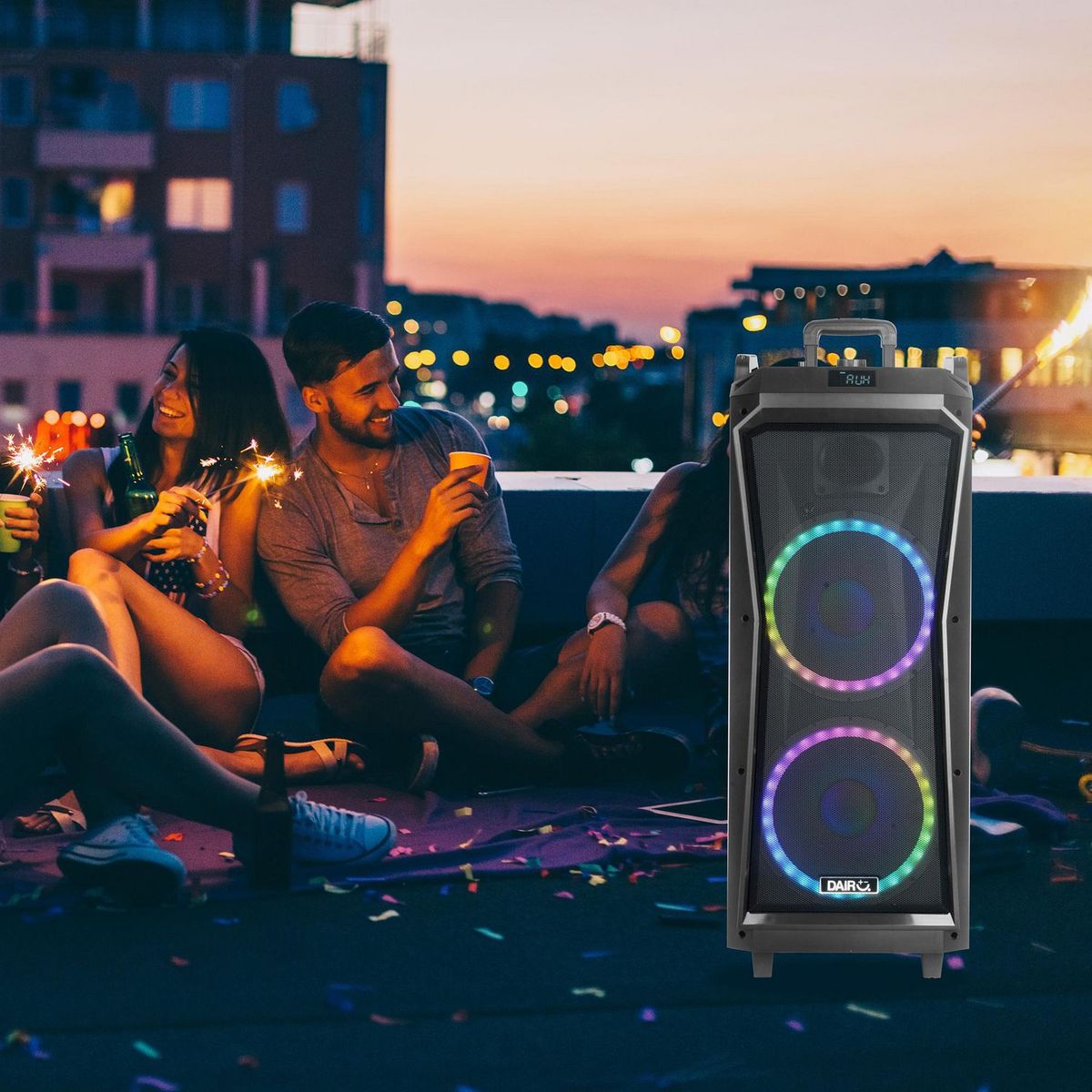 DAIRU - Dairu Trolley 2X12 BT USB TF FM MIC