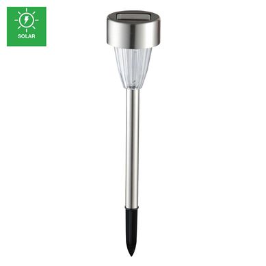 Pack 4 Estaca Solar Round Plateada Luz Fr�a