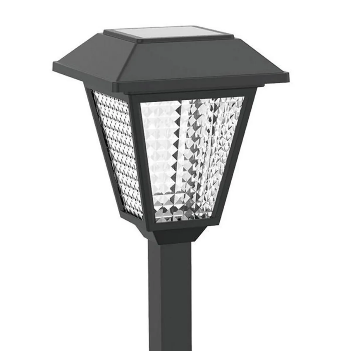 JUST HOME COLLECTION - Pack X6 Estaca Solar Plástico Negro Luz Cálida